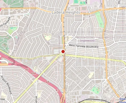 Map showing Pann's Restaurant