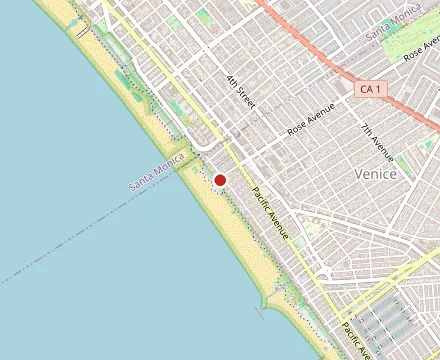 Map showing Venice Ale House