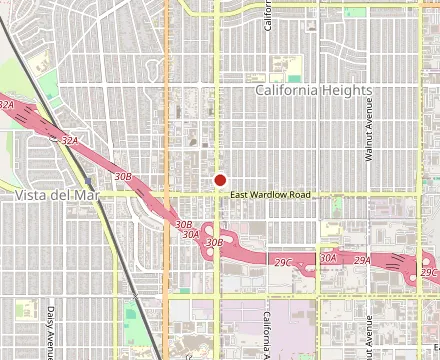 Map showing Polly's Pies Restaurant & Bakery