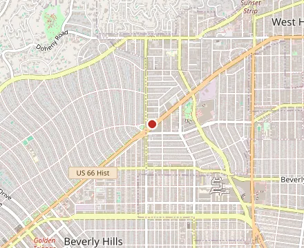 Map showing Dan Tana's