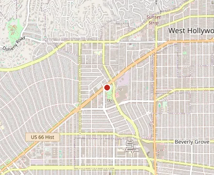 Map showing Bottega Louie WEHO