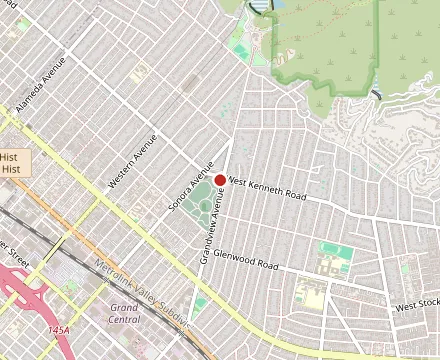 Map showing Desvelados Glendale