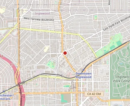 Map showing Queen of Sheba Ethiopian Restaurant