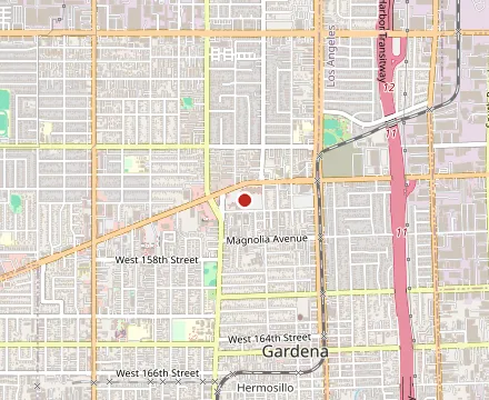 Map showing HOLDAAK Fried Chicken - Gardena