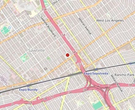 Map showing Manpuku Japanese BBQ Los Angeles