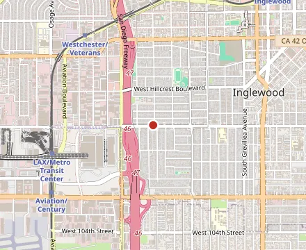 Map showing La Pasadita Paleteria