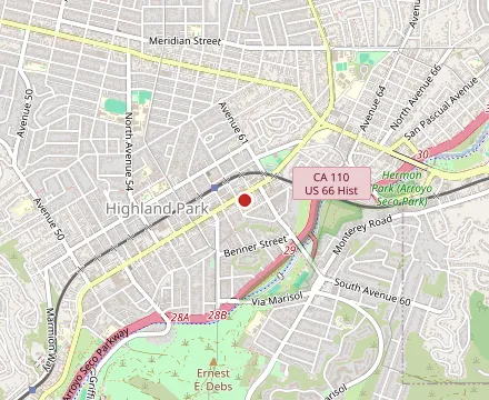 Map showing Triple Beam Pizza