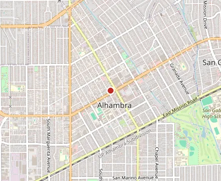 Map showing Malabar Grill
