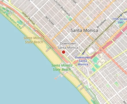 Map showing Sushi Roku Santa Monica