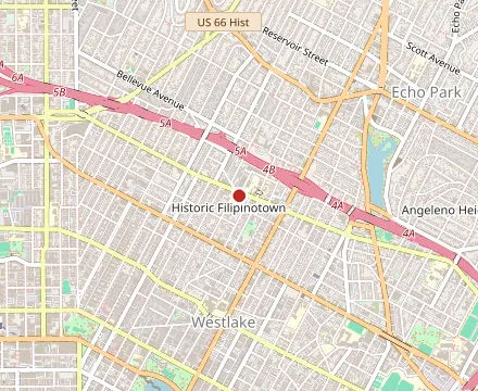 Map showing Kubo Restaurant, formerly Bahay Kubo