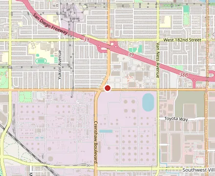 Map showing The Roadhouse Bar & Grill