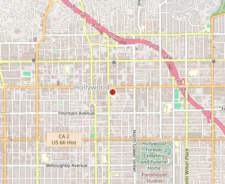 Map showing Off Vine