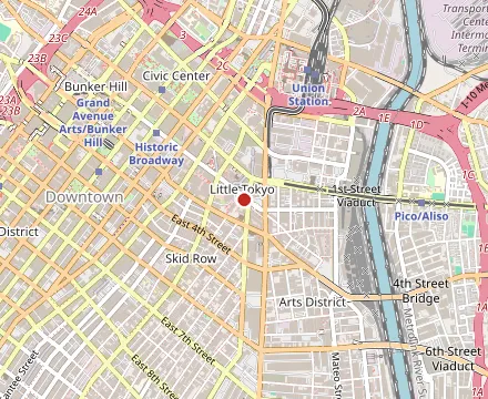 Map showing Hakata Ikkousha Tonkotsu Ramen Little Tokyo