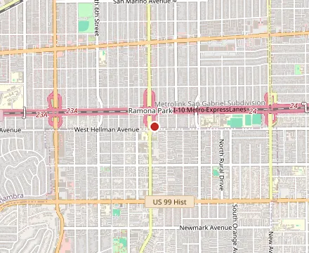 Map showing Pho Ever - Alhambra