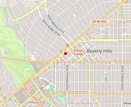 Map showing Crustacean Beverly Hills