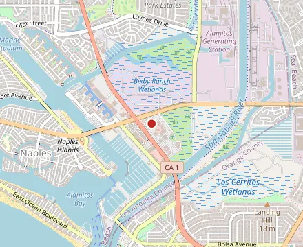 Map showing Wahoo's Fish Taco