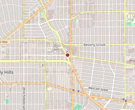 Map showing Beverly Center