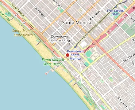 Map showing The Surfing Fox