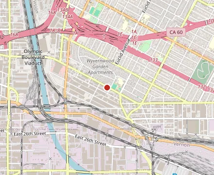 Map showing Mariscos Jalisco