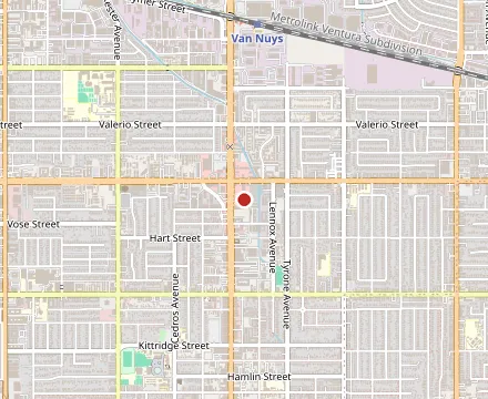 Map showing AYCE GOGI Van Nuys
