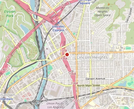Map showing Moo's Craft Barbecue
