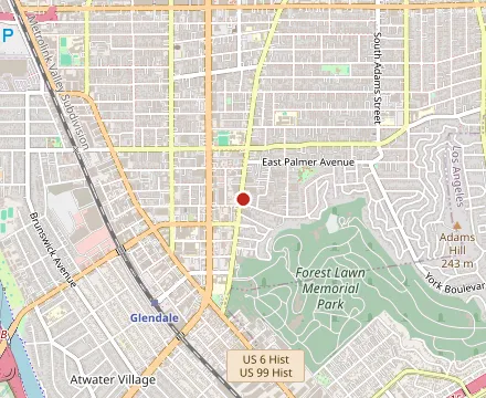 Map showing Taqueria El Tapatio