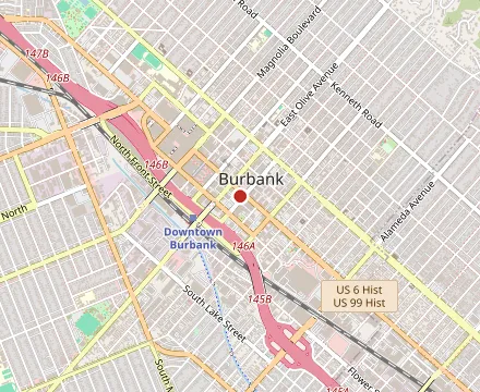 Map showing Gordon Biersch Brewery Restaurant