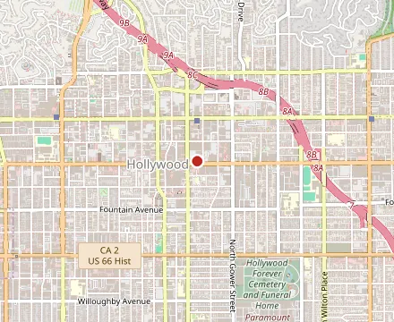 Map showing The Waffle