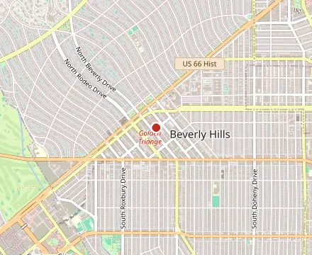 Map showing Croft Alley Beverly Hills