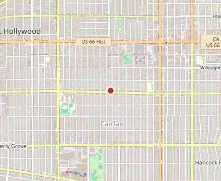 Map showing Blackbird Pizza Shop